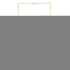 Silver (14k Yellow Gold Plated) 20 2.5mm Diamond Cut Paperclip Chain Necklace with Lobster Clasp.