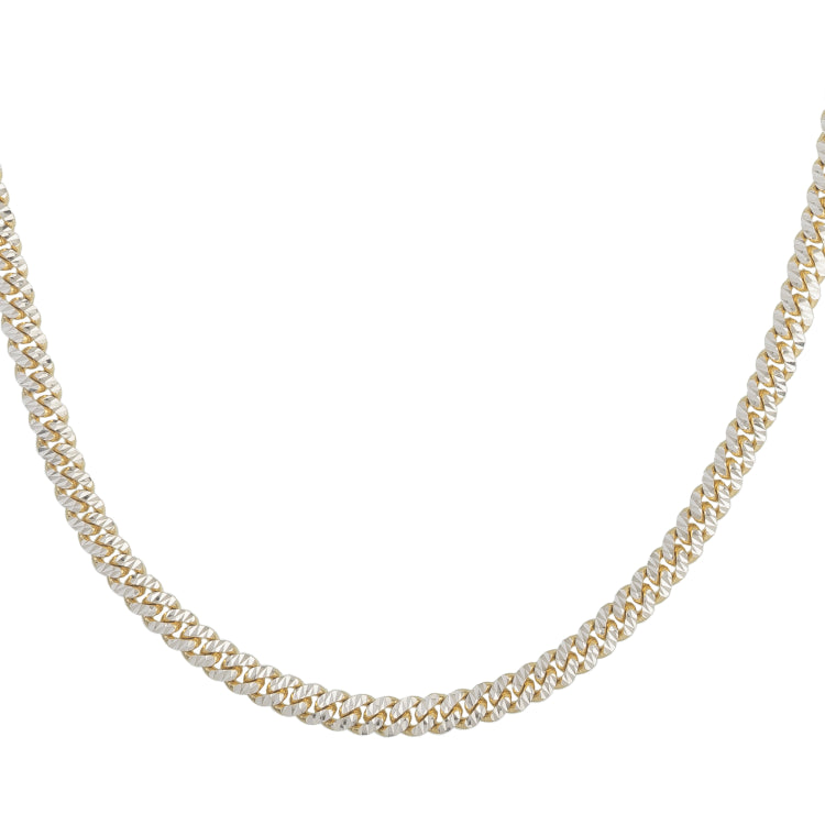 14K Yellow Gold 6mm Pave Classic Miami Cuban 24 Chain Necklace with Box with Both Side Figure 8 Clasp