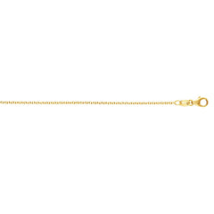 14K Yellow Gold 2.6mm Round Cable Chain 16 Necklace with Lobster Clasp
