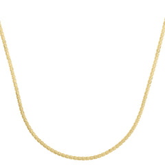 14K Yellow Gold 2.74mm Fancy 24 Ice Chain Necklace with Lobster Clasp