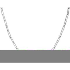 10K White Gold 4.2mm 18 Paperclip Chain Necklace with Lobster Clasp