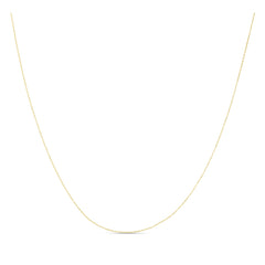 10K Yellow Gold .86mm Diamond Cut Double Extendable Cable Chain with Spring Ring Clasp. Total length 18 with jump ring at 16 and 17.