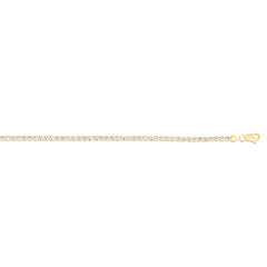 10K Two-tone Gold 16 2.7mm Fancy Ice Chain Necklace with Lobster Clasp