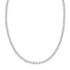 Sterling Silver 22 6.4mm Anchor Chain with Lobster Clasp. Item is rhodium plated.