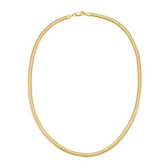 14K Yellow Gold 4.5mm 16 Polished Lite Oval Snake Chain Necklace with Lobster Clasp