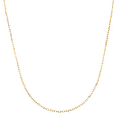 10K Yellow Gold 22 1.9mm French Cable Chain Necklace with Lobster Clasp