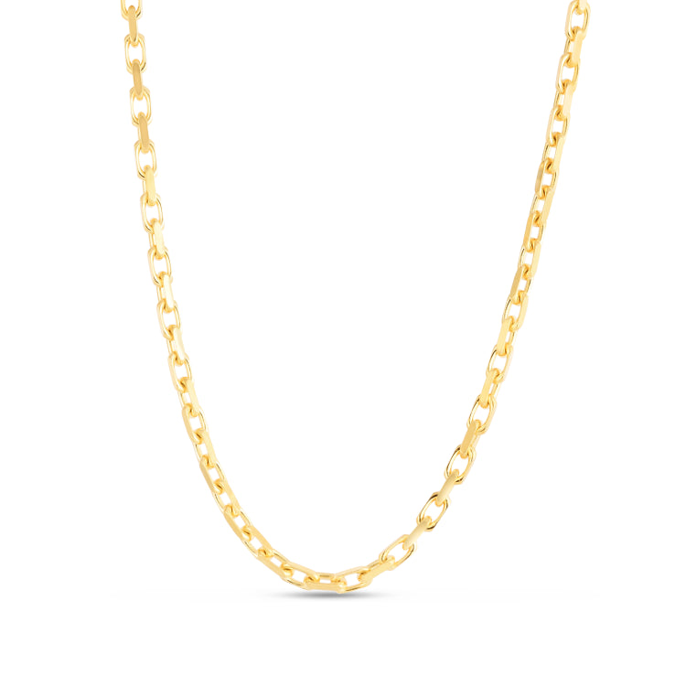 10K Yellow Gold 20 2.5mm French Cable Chain Necklace with Lobster Clasp