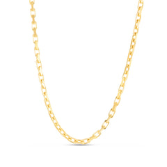 10K Yellow Gold 20 2.5mm French Cable Chain Necklace with Lobster Clasp