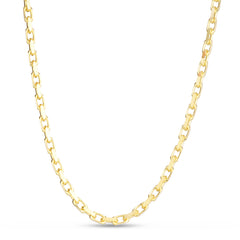 10K Yellow Gold 24 3.55mm French Cable Chain Necklace with Lobster Clasp