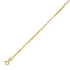 14K Yellow Gold 1.8mm 20 Comfort Curb Chain Necklace with Spring Ring Clasp