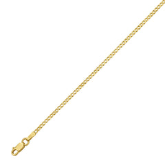 14K Yellow Gold 2.2mm 24 Comfort Curb Chain Necklace with Lobster Clasp