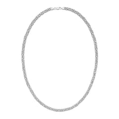 Sterling Silver 8.5 4.8mm Lite Square Byzantine Bracelet with Lobster Clasp