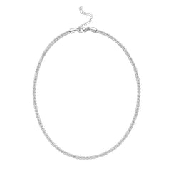 Sterling Silver 20 Fancy Ice Chain with Pear Shaped Lobster Clasp