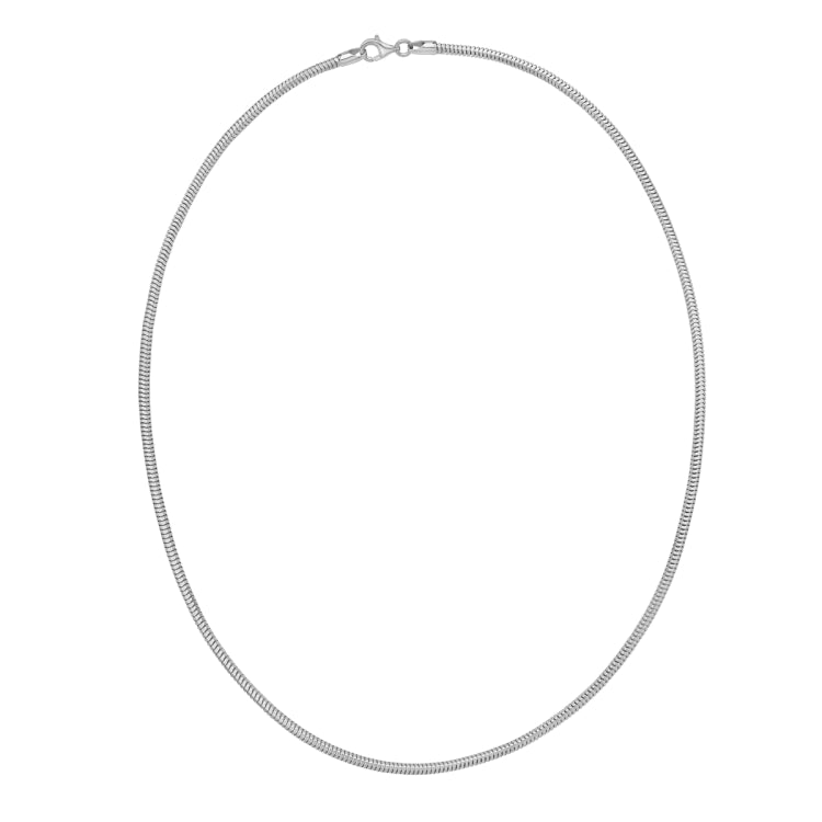 Sterling Silver 18 2.4mm Octagonal Snake Chain with Lobster Clasp