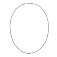 Sterling Silver 18 2.4mm Octagonal Snake Chain with Lobster Clasp