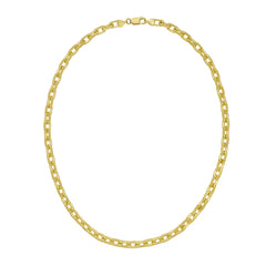 Silver with Gold Plating 22 5.6mm French Cable Chain with Lobster Clasp