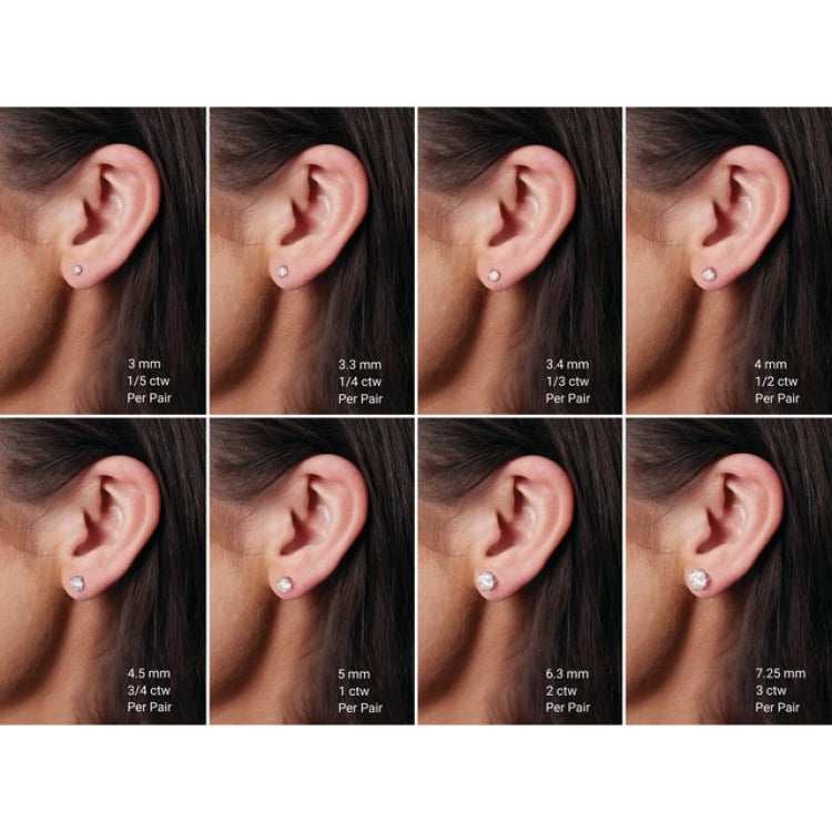 14K Yellow Gold 1/3 CT Lab-Grown White Diamond Earring