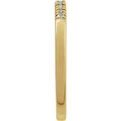10K Yellow Gold Natural Aquamarine Stackable Ring