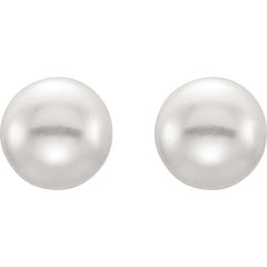 Sterling Silver 6-7 mm Cultured Pink Freshwater Pearl Earrings