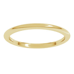 14K Yellow Gold 1.5 mm Comfort-Fit Half Round Band Size 6.5