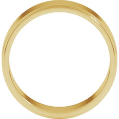 18K Yellow Gold 7 mm Stepped-Edge Flat Band Size 11.5