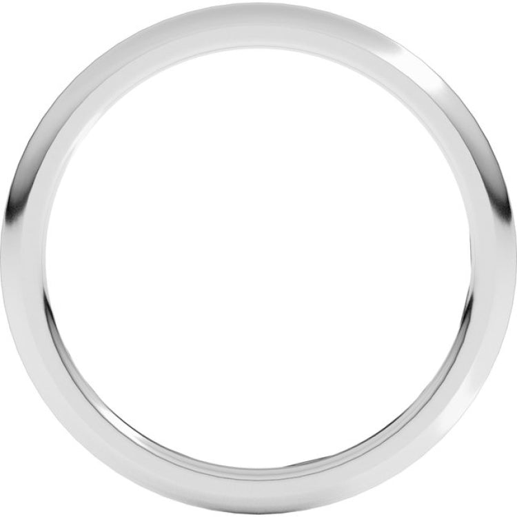 Platinum 1.5 mm Comfort-Fit Half Round Band Size 4