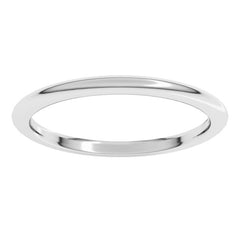 Platinum 1.5 mm Comfort-Fit Half Round Band Size 4
