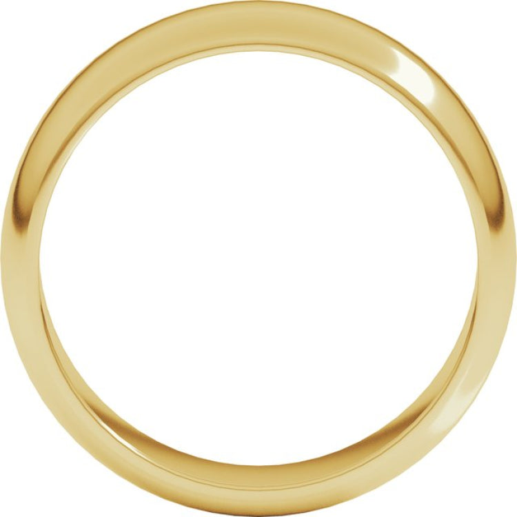 14K Yellow Gold 6 mm Half Round Band Size 7