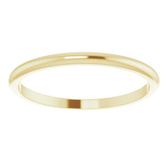 10K Yellow Gold 1.5 mm Half Round Band Size 4