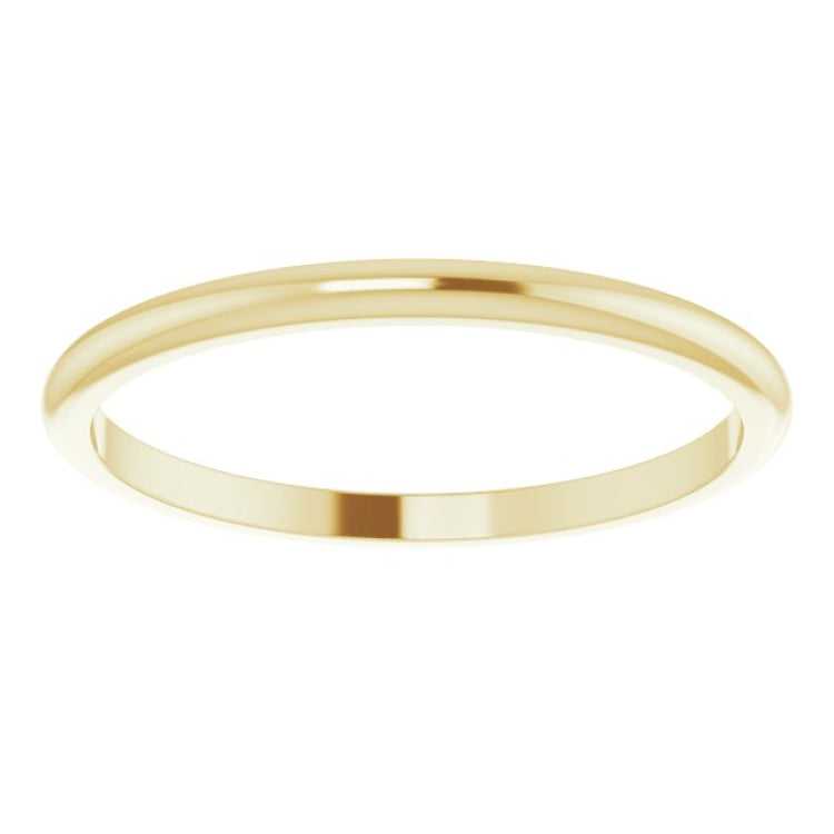 10K Yellow Gold 1.5 mm Half Round Band Size 5