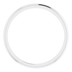 10K White Gold 1.5 mm Half Round Band Size 6.5
