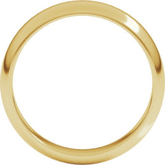 14K Yellow Gold 5 mm Half Round Band Size 10.5