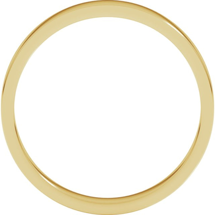 14K Yellow Gold 3 mm Flat Band Size 6.5