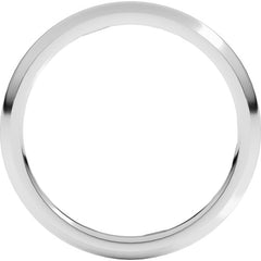 14K White Gold 2 mm Comfort-Fit Half Round Band Size 8