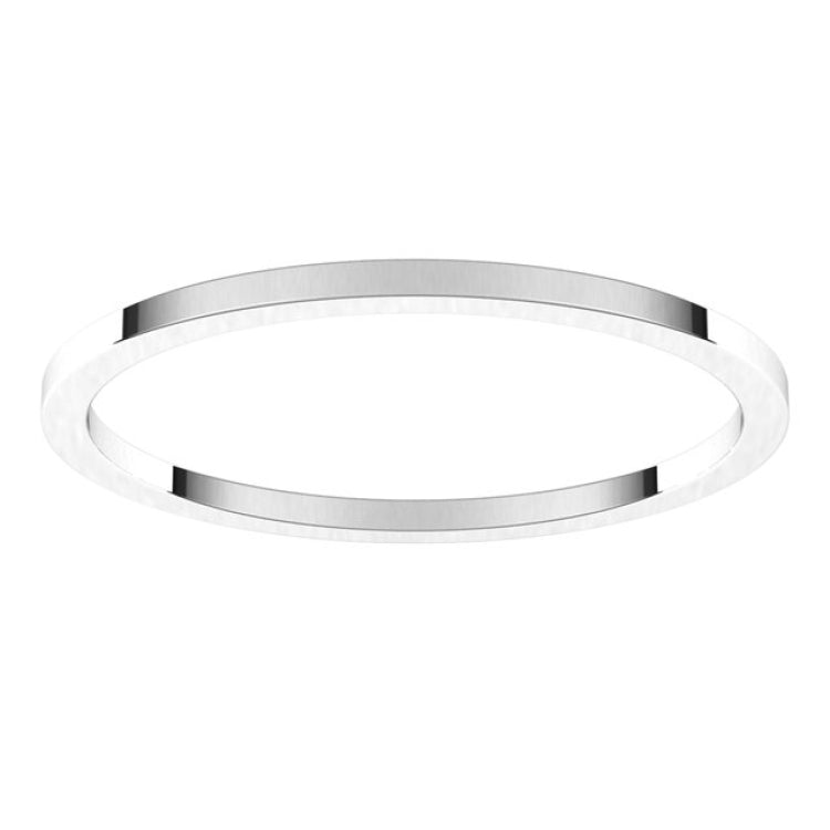 Sterling Silver 1 mm Flat Band Size 7