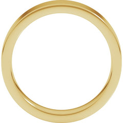 14K Yellow Gold 5 mm Comfort-Fit Flat Band Size 14