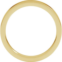 14K Yellow Gold 3 mm Comfort-Fit Flat Band Size 6.5