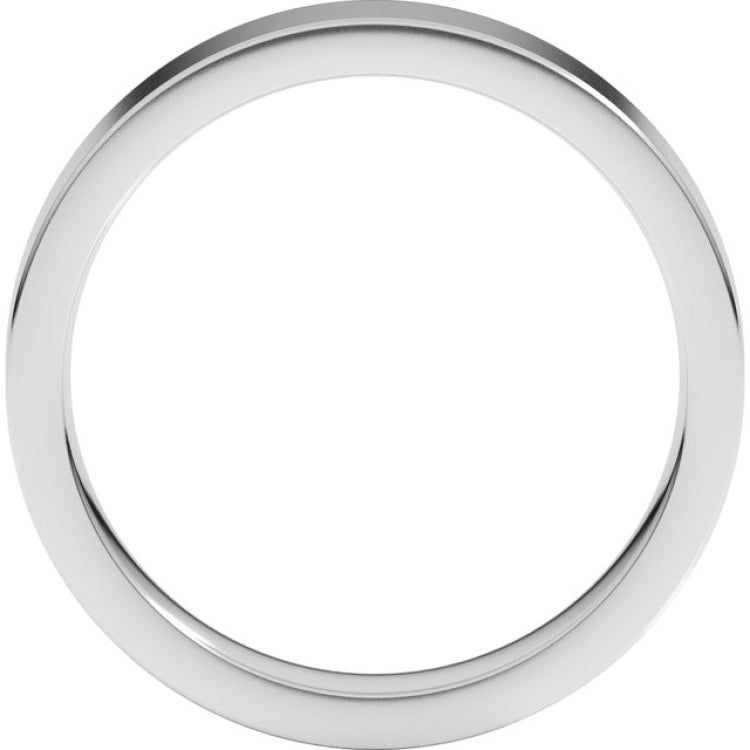 14K White Gold 4 mm Comfort-Fit Flat Band Size 5.5