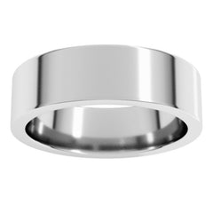 Platinum 6 mm Comfort-Fit Flat Band Size 10