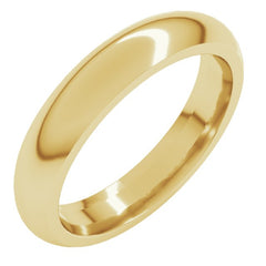 10K Yellow Gold 4 mm Comfort-Fit Half Round Band Size 12