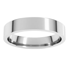 14K White Gold 4 mm Lightweight Comfort-Fit Flat Band Size 10
