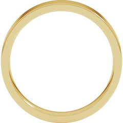 14K Yellow Gold 4 mm Lightweight Comfort-Fit Flat Band Size 4