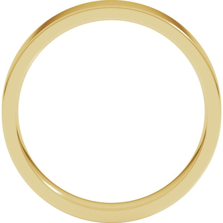 18K Yellow Gold 4 mm Lightweight Comfort-Fit Flat Band Size 5.5