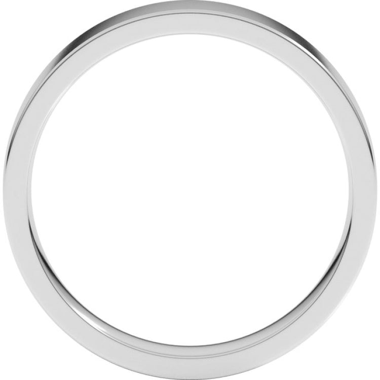 Platinum 4 mm Lightweight Comfort-Fit Flat Band Size 5