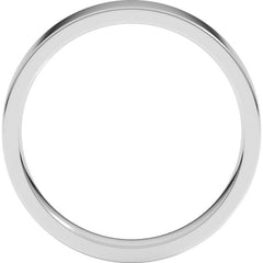 Sterling Silver 4 mm Lightweight Comfort-Fit Flat Band Size 6