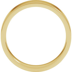 14K Yellow Gold 5 mm Lightweight Comfort-Fit Flat Band Size 11