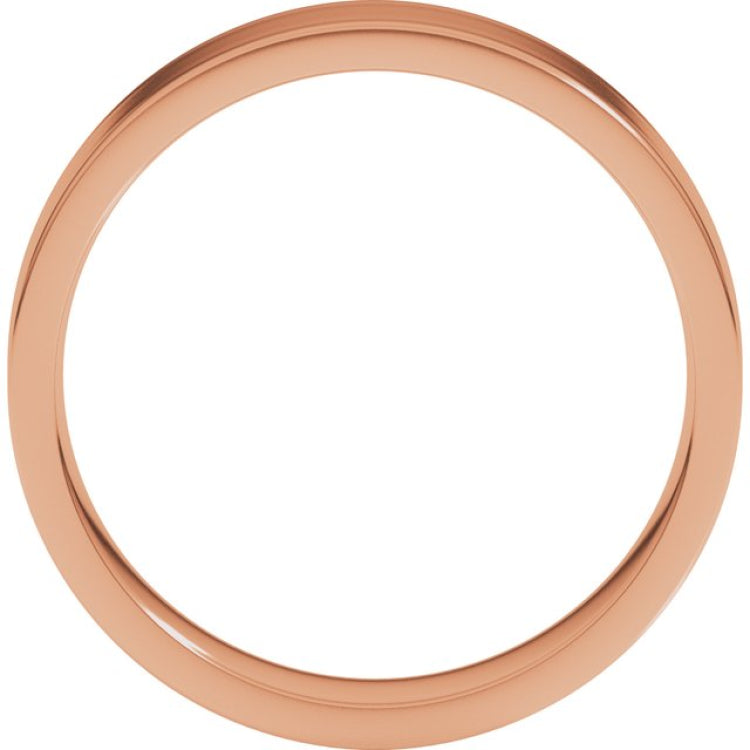 10K Rose Gold 5 mm Lightweight Comfort-Fit Flat Band Size [cv