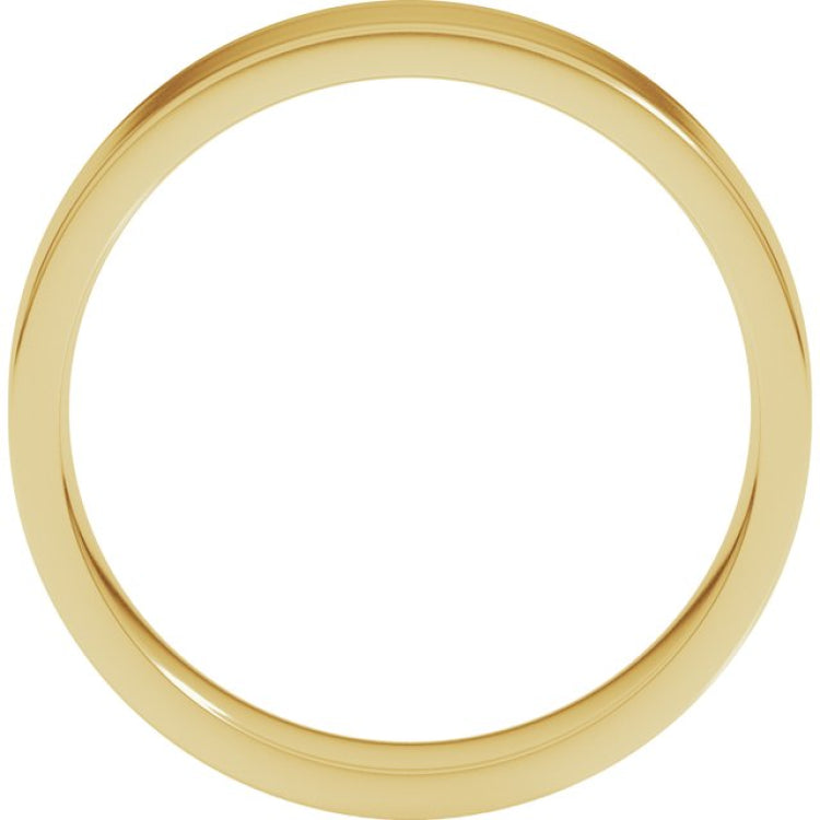 18K Yellow Gold 5 mm Lightweight Comfort-Fit Flat Band Size 7