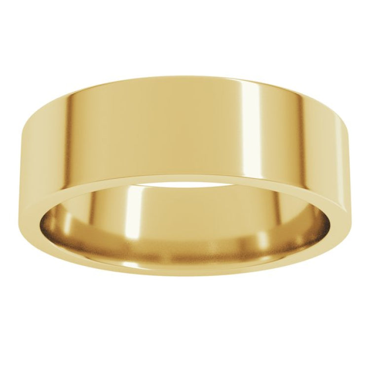 10K Yellow Gold 6 mm Lightweight Comfort-Fit Flat Band Size 10