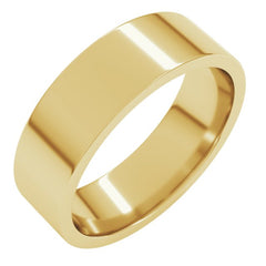 14K Yellow Gold 6 mm Lightweight Comfort-Fit Flat Band Size [cv